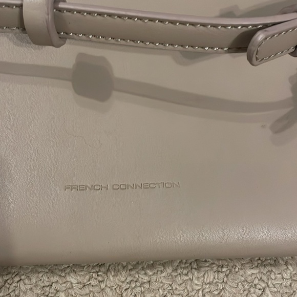 French connection, unique square cross body bag for women it’s coloured cream - Picture 5 of 7